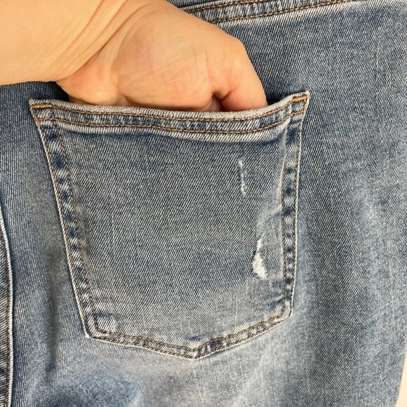 Joe Fresh + High Rise Straight Leg Medium Wash Jeans Denim Womens 16, 28' Inseam - Picture 5 of 16